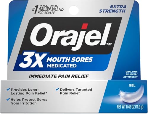 Orajel Orajel Mouth Sore Pain Relief Gel, 0.42 oz (Pack of 6)