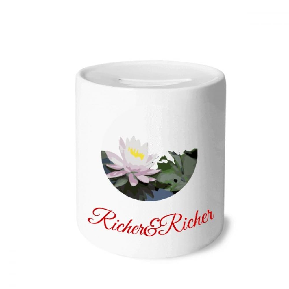 Thailand Water Lily Aquatic Rich and Rich Bank Saving Box Coin