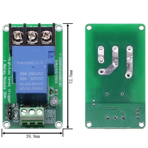 Relais 1 Voie 30A pour Fixation Armoire Électrique et Commande 24V - 3