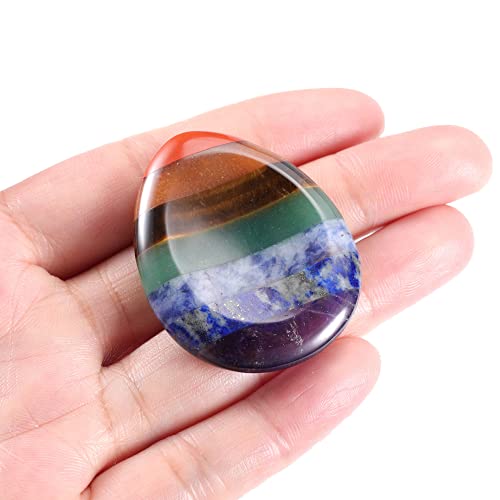 Crystaltears Chakra Worry Stone For Anxiety Healing Crystal Thumb Worry Stones Pocket Palm Stones Stress Relief Reiki Healing Meditation #TOP3