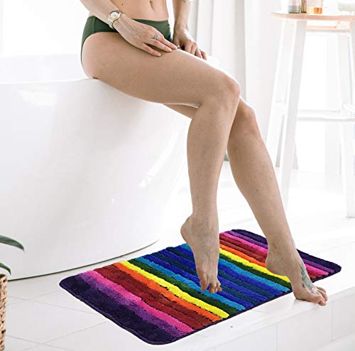 Udolfly Non Slip Bathmats for Bathroom Square Colorful Bathroom Rugs Kids Bath Mat Bath Mats for Bathroom Tub 20