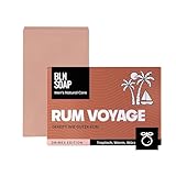 Rum Voyage Feste Männerseife: Natürliche Seife für Männer, Hand, Körper & Haare, Körperseife Orange & Kokos Mann, Shampoo Nachhaltig, Vegan, 3-in-1 Duschseife Herren, Festes Duschgel, 135 g, BLN SOAP