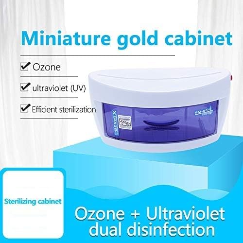 UV Sterilizer for Sterilizing and Sanitize Beauty Tools, Nail Tools with Cabinet, Salon Equipment, Blue (SMALL 1 LAYER)