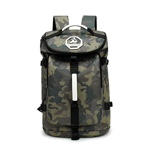 JYColofex Floral gym duffel bag backpack, fashion wrestling bag,with shoe compartment, 4 kinds of back method waterproof travel sports walking laptop Lightweight (A-camouflage)