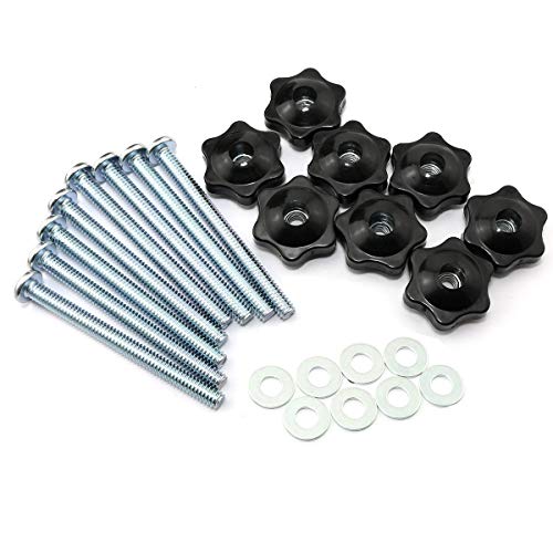 Pro Bamboo Kitchen 8 Sets T-Track Knobs Kit Galvanized Iron Screw 1/4-20 x 3 and 1/4