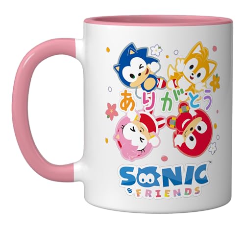 Taza de cerámica Sonic & Friends 11oz Rosa/Blanco miniatura 1