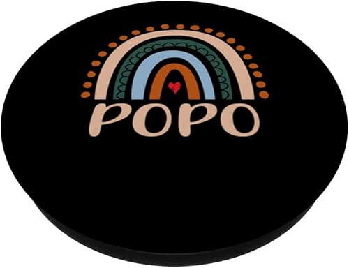 Miniatura 2 de Popo Rainbow, Boho Rainbow Popo, Cool Dad Fathers Day PopSockets Swappable PopGrip
