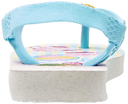 Chinelo, Havaianas, New Baby Disney Princess, Bebê Unissex, Branco/Ice Blue, 17/18