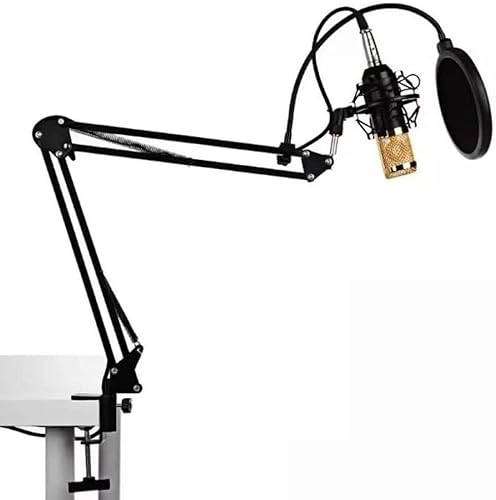 Kit Microfone Estúdio BM800 + Pop Filter + Aranha + Braço Articulado + Mesa V8 - BELLA NET
