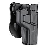 CYTAC OWB Holster for Glock 21 Gen 1 2 3 4 / Glock 21 SF - Index Finger Released | Adjustable Cant | Autolock | Outside Waistband Carry | Silicone Pad Paddle | Matte Finish -RH