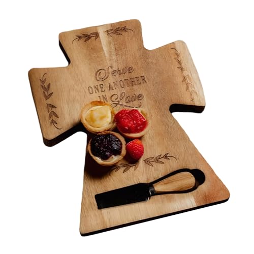 Tabla De Queso | Bandeja De Servicio De Madera En Forma De - Bandeja De Queso | Para Cena Vacaciones Picnic Reunión Familiar Cumpleaños Degustación De