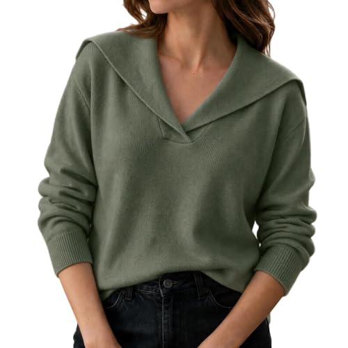 Sweaters for Women Collared Knit Pullover Relaxed Fit Fall Winter Tops - image 1