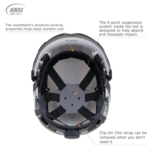 Casque de sécurité avec visière pour les chantiers de construction d'été - 6