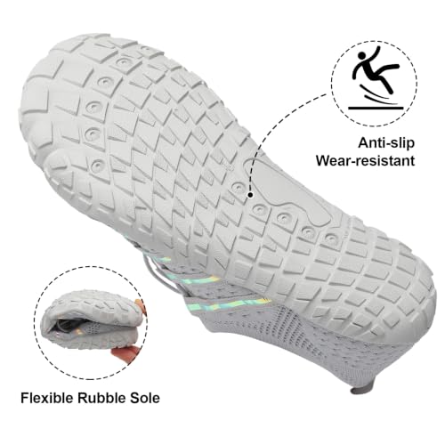Image of XIHALOOK Athletic Hiking Water Shoes Womens Mens Quick Dry Barefoot for Beach Walking Kayaking Surfing Training