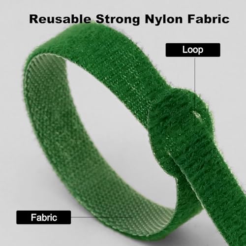 150PCS Cable Ties，4+6+8+10 Inch Reusable Cable Management, Multi-Purpose Adjustable Cord Organizer，Fastening Microfiber Cloth Hook and Loop Cable Organizer Wire Straps，Assorted Colors