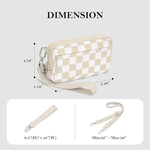 BIAOTIE Wristlet Wallets for Women, Small Crossbody Purses Travel Pouch Phone Nylon Wrist Wallet Shoulder Purse3