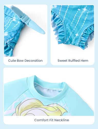 Disney Princess Frozen Elsa Minnie Toddler Girl Swimsuit Summer Tankini Bathing Suit 2 Piece Swimwear Rashguard Swim Suit4