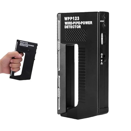 WPP123 High-Sensitivity Wall Scanner – Multi-Sensor Detector for Wood, Metal & Live Wires, Adjustable Alert, Durable Black Housing, Ideal for Home Renovation