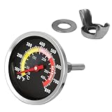 2.64' Smoker Temperature Grill Thermometer Gauge Charcoal Grill Pit Smoker Thermometer Heat Indicator for Cooking BBQ Meat, 50-800℉ Temp Gauge