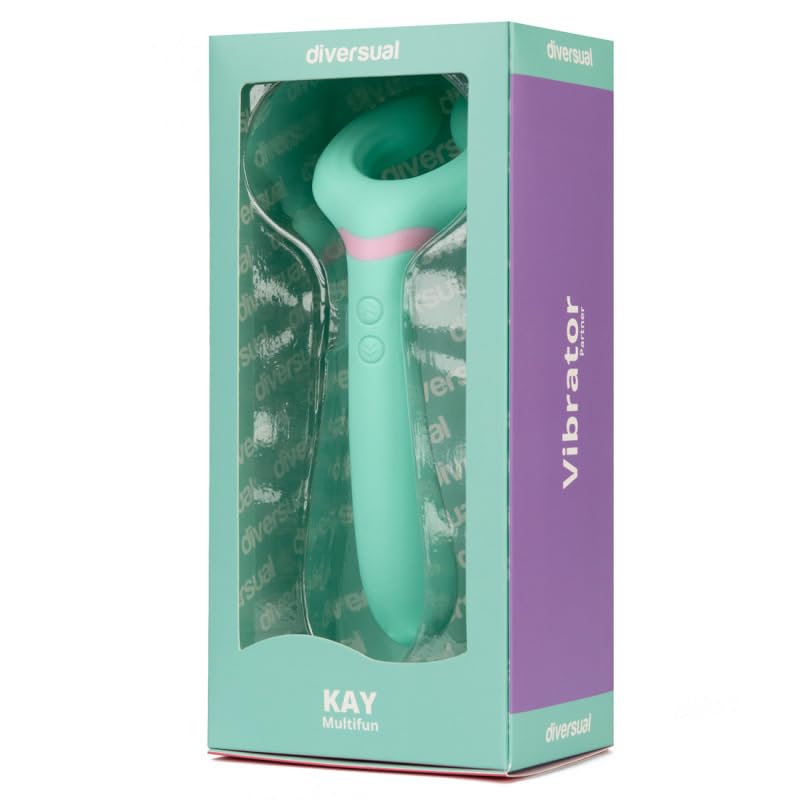 Kay, Vibrador para Parejas, Estimulación de Clítoris, Recargable USB, 7 Modos de Vibración, 3 Velocidades, Silicona y ABS (Azul)