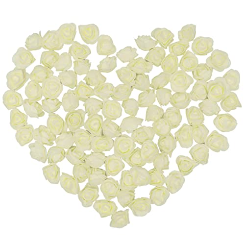 Holibanna 100Pcs 3. 5Cm Têtes de Fleurs Roses sans Tige Artificielles Valentin Valentin pour Accessoires de Décoration de Mariée Bricolage à La Main