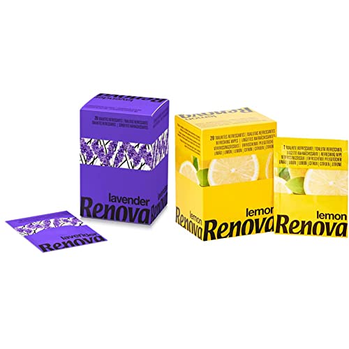 Renova Toallitas Refrescantes De Lavanda - 20 Toallitas & Toallitas Refrescantes de Limón | 20 Toallitas