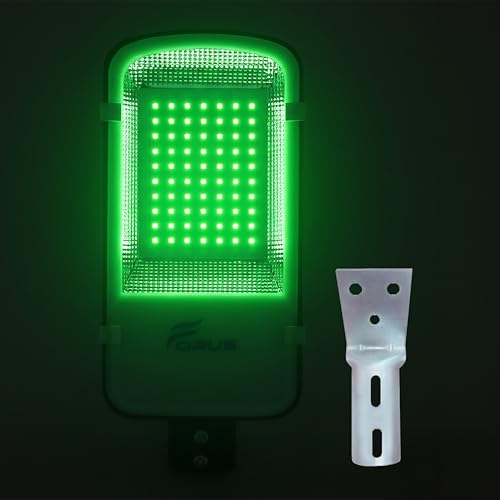 Image of Forus 20W LED Street Light with Clamp, IP66 Waterproof Outdoor LED Street Light, High Lumen 2400lm Green, Aluminium Body for Road, Parking Lot, Garden & Industrial Outdoor Lighting (1 Pc)