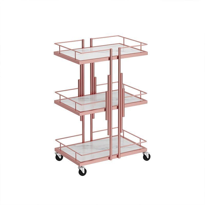 Carrito utilitario de 3 niveles organizador de belleza portátil con ruedas para hogar