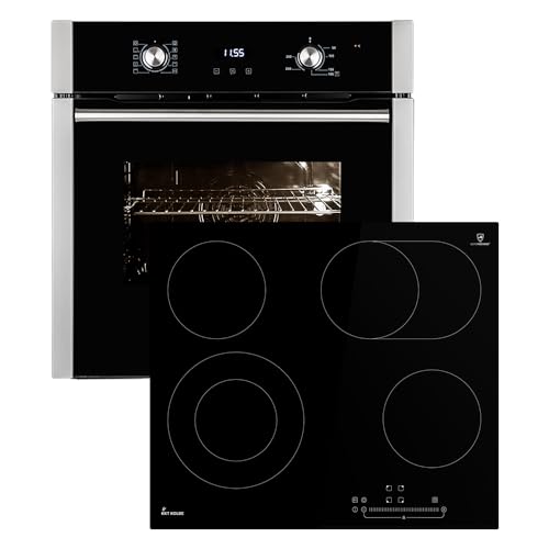 KKT KOLBE Herdset | 60cm Einbaubackofen EB8005ED + 59cm Kochfeld KK590RL | Pizzafunktion | Grill | Umluft | Heißluft | Timer 