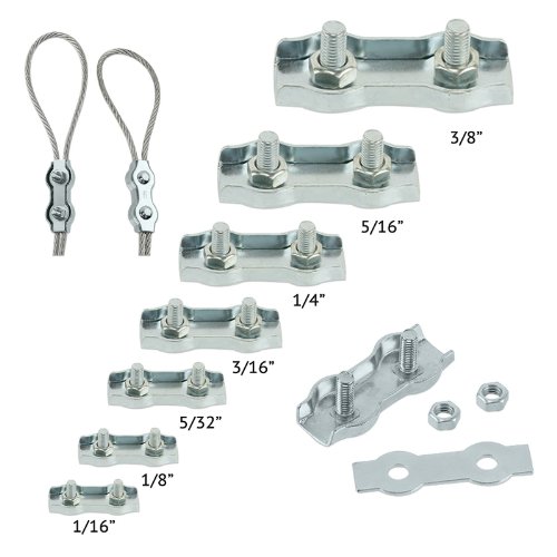 Galvanized Steel Duplex 2PostStyle Wire Rope Clip for Rigging Cables