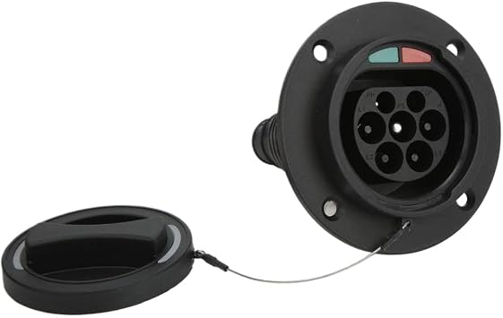 Type 2 EV Socket Compatible with Three Phase 480V 16A 32A Vehicles CE IEC 621962 Approved