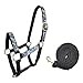 Tahoe Tack Patterned Nylon Mini Horse Halters with Padded Noseband and Matching 7’ Soft Grip Lead Rope - 6 Month Warranty