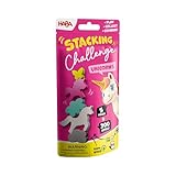 HABA 2013866001 - Stacking Challenge Unicorns, Juego Infantil con retos de apilar, Solitario, de Viaje. Más 6 años