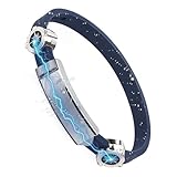 [Sariey] 静電気除去 ブレスレット 静電気除去ブレス おしゃれ 静電気防止 静電気除去グッズ シリコン チタン 磁気 ゲルマニウム スポーツ シリコンブレスレット 磁気 チタン ゲルマニウム 男女兼用 24cm調整可能 磁気ボタンでより使いやすく 防水防塵滑り止め 秋 冬 乾燥 スポーツ 【オールシーズン着用可能 色：ブルー】