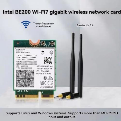 Carte Réseau BE200 WiFi7 pour streaming 4K sans coupure sur PC