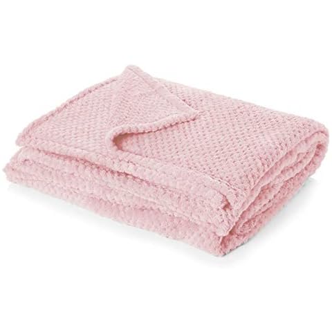 Dreamscene Plaid doux gaufré rose pâle Cover