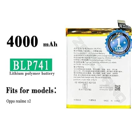 Image of Original BLP741 Battery for Realme XT /X2 RMX1921 RMX1992, RMX1993, RMX1991 Battery with 1 Year Warranty ****(N36)