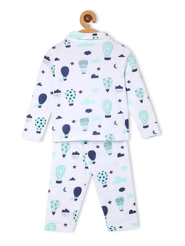 Image of The Mom Store Kids Cotton Night Suit for Boys and Girls | Breathable Night Dress for Kids Boys and Girls | Printed Nightsuit Pajama Set | Comfortable All-Season Sleepwear for Daily Use