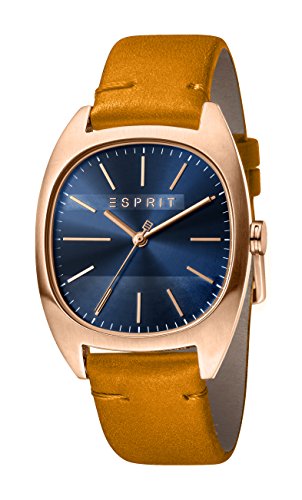 Herren Analog Quarz Uhr mit Leder Armband ES1G038L0055