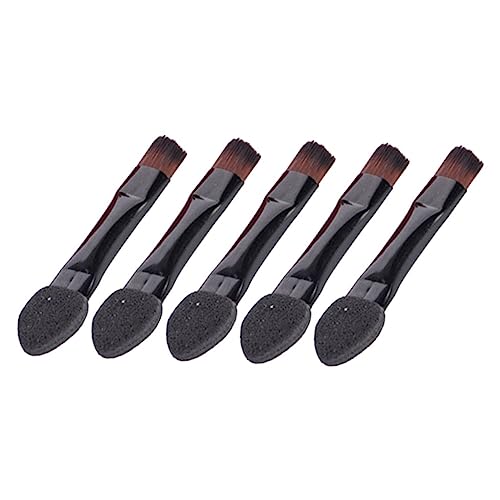 NULYLU Comfy Touch Makeup Brush Set 50pcs Eyebrow Lip Brush Eye Shadow Sponge Applicator Black
