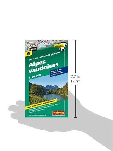 Alpes vaudoises Wanderkarte Nr. 6, 1:50 000: Rochers de Naye, Château-d'Oex, Montreux, Leysin (Hallwag Wanderkarten, Band 6)