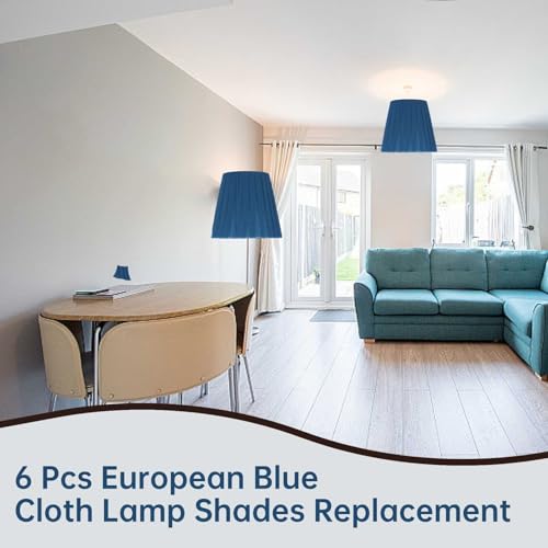 Decorative Tapered Table Floor Lampshade,6Pcs Small Lampshades for Chandelier,Clip on Lampshades Chandelier Shades Wall Lamp Lampshade for Home 5.5x5.1x3.5 Inch - Image 2
