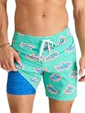 Chubbies Lined Mens Swim Trunks 7 Inch – Swim Shorts and Mens Shorts with Elastic Waist, Stretch, Boxer Brief Liner, UPF 50+ (Apex Swimmers, XL)