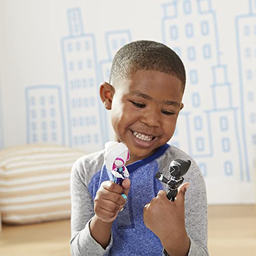 Spidey And His Amazing Friends Marvel Hero Reveal 2-Pack, Action-Figures, Mask-Flip Feature, Ghost-Spider And Black Panther, 3 And Up #TOP7