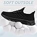 ZMBCYG Black Tennis Shoes Women Running Sneakers Slip On Walking Gym Athletic Non Slip Workout Sports Lightweight Breathable Soft Comfortable Shoes Womens All Black Size 8