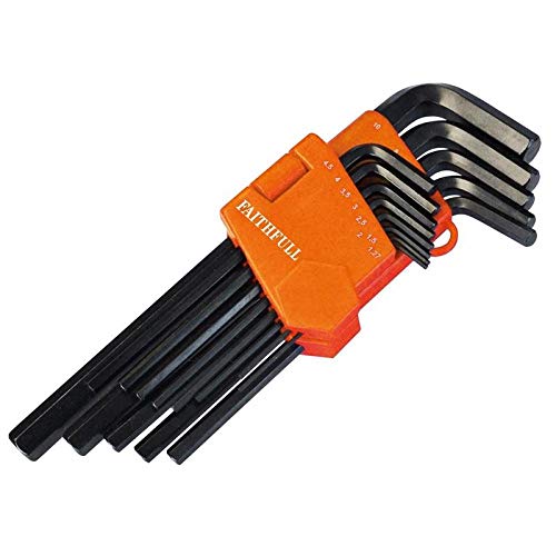 Long Arm Hex Key Set, 13 Piece (1.3-10mm), Multi-coloured, Long series Metric - Image 2