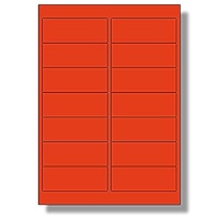 4 Per Sheet, 5 Sheets (20 Fluorescent RED Labels). Label Planet - View #6