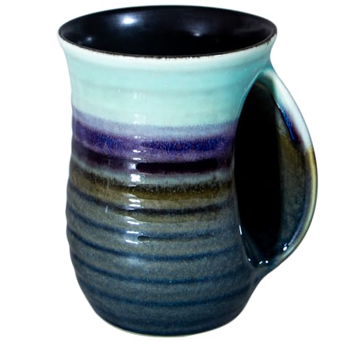 Hand Warmer Mug,18 Oz Handmade Pottery Hand Warming Coffee Mug La...