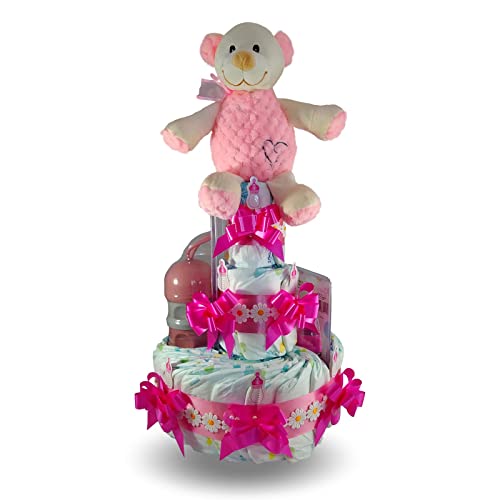 Tarta De Pañales Mi Primer Biberón Para Niña