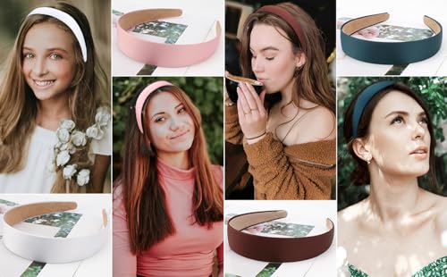 Image of Shining Diva Fashion 10 PCS Stylish Satin Headbands Hairband Non Slip Hair Bands for Women Girls Teens Kids Hair Accessories Birthday Gifts (16845hb)